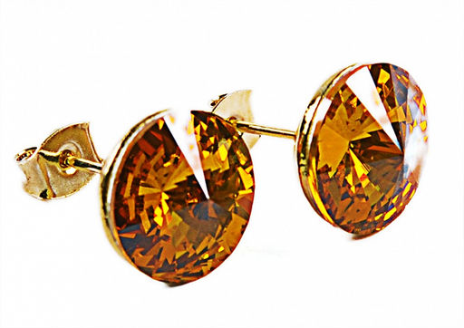 Серьги (гвоздики) PR1007(3)св.коричн - Mini maxi фото 2