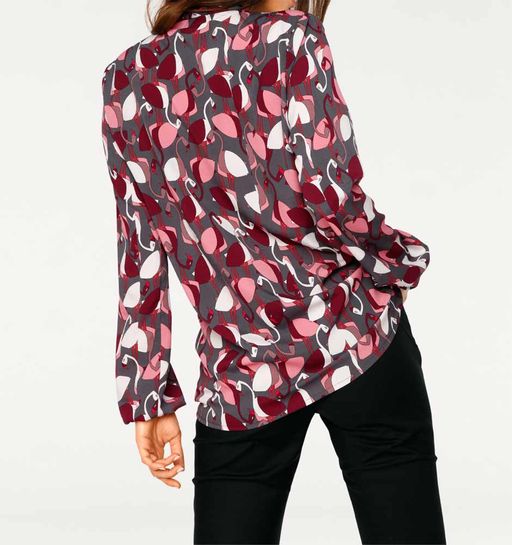 Блузка, серо-коралловая - Ashley brooke фото 4