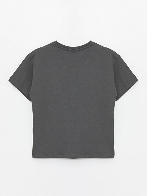 Bisiklet Yaka Bask?l? K?sa Kollu Erkek ?ocuk ?ortlu Pijama Tak?m?