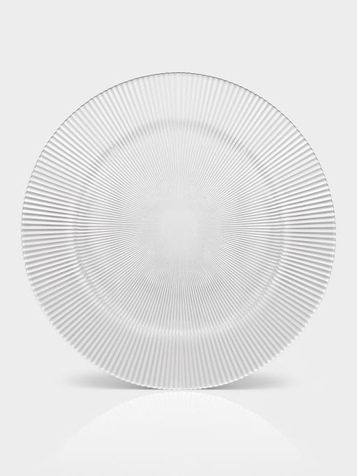 Тарелка Magistro «Грани», d=32.5, h=1.5 см, стекло, прозрачная