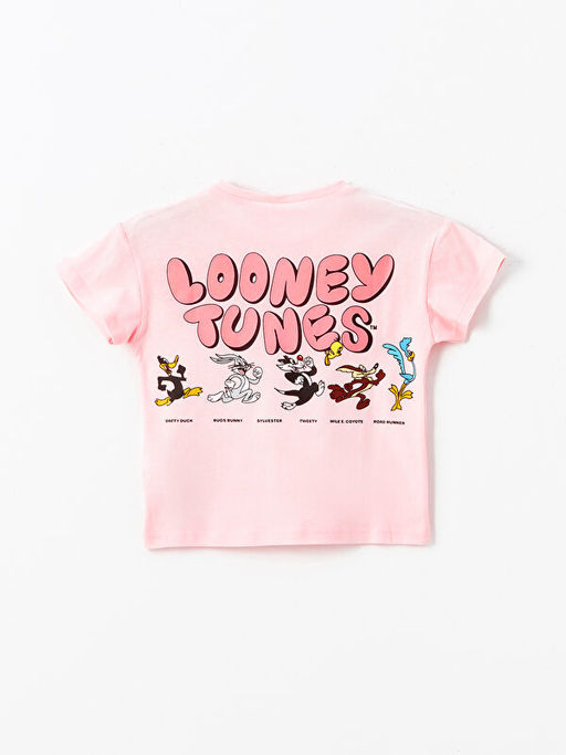 Bisiklet Yaka K?sa Kollu Tweety Bask?l? K?z Bebek Ti??rt - Waikiki фото 3