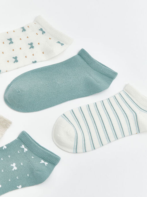 Desenli Kad?n Patik ?orap 5li