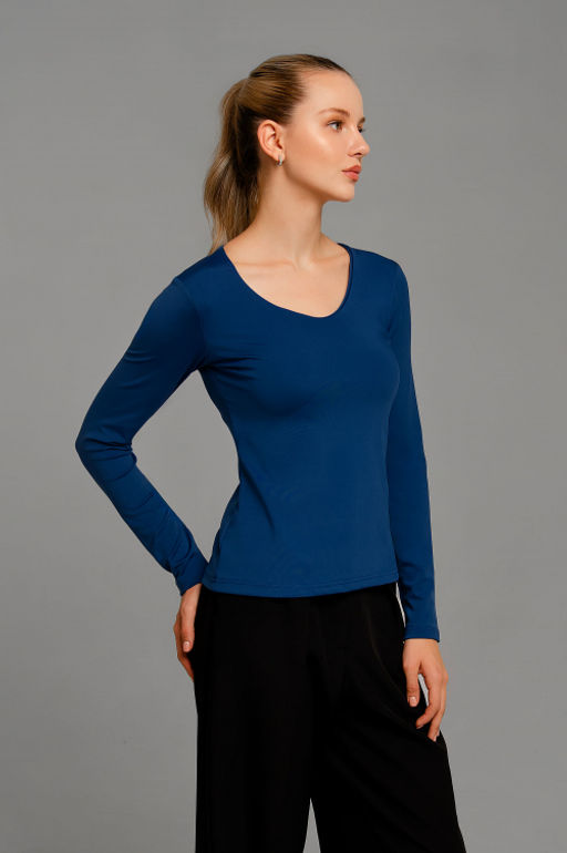 Арт. 12802/2 Лонгслив облегающий 44-50 (4 шт) Цвет:джинс - Калинка фото 8