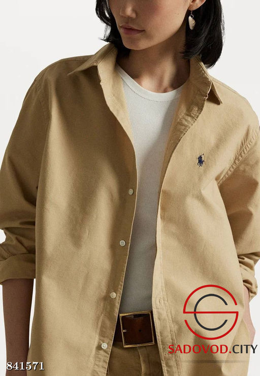 Джинсовая рубашка однотонная