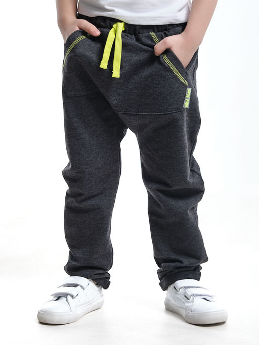 Брюки на резинке с подворотом UD 7333 черн.меланж - Mini maxi фото 4