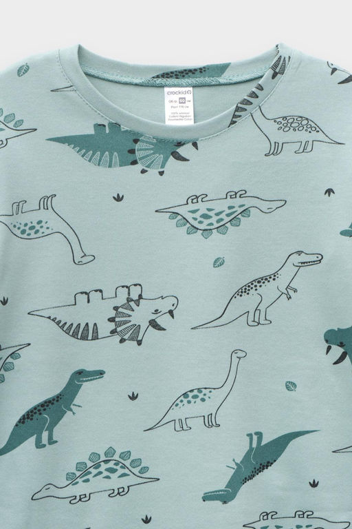 К 1552/24/голубой прибой,динозавры пижама дет