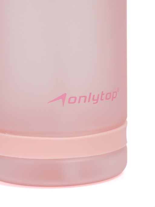 Бутылка для воды onlytop, 550 мл, тритан, с трубочкой, с поильником, розовая