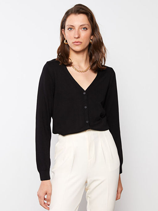 V Yaka Kad?n Triko H?rka