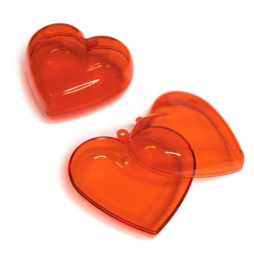 Пластиковая основа для декора 8 см Сердце (6 шт) SF-3355, красный - Больше подарков фото 4