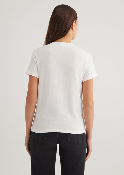 Mavi Logo Bask?l? Beyaz Tisort  фото 5