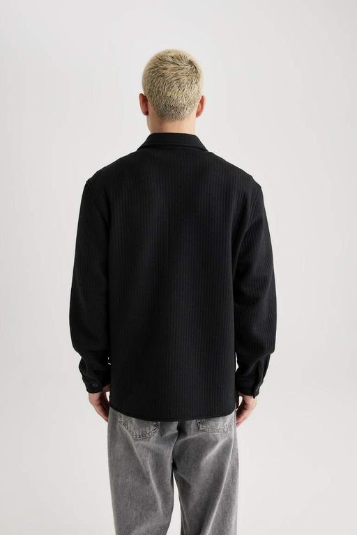 Стеганая куртка-рубашка стандартного кроя с длинными рукавами - Defacto фото 10