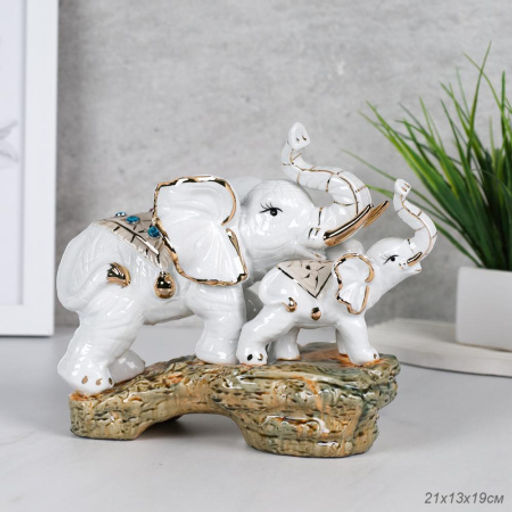 Статуэтка Слониха со слоненком 19 см / W232 /уп 18/ - ГалеонТрейд фото 4