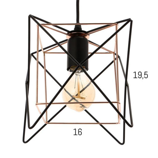 Светильник 669918/1 E27 40 Вт черный-золото 18×18×118 см