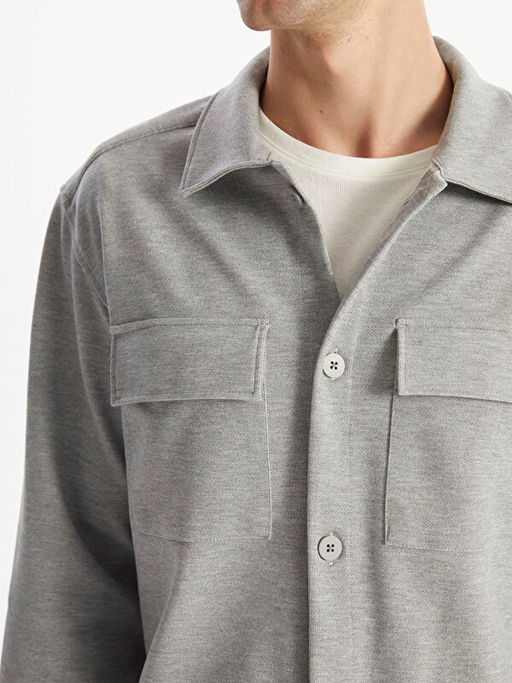 Regular Fit Uzun Kollu Erkek G?mlek Ceket