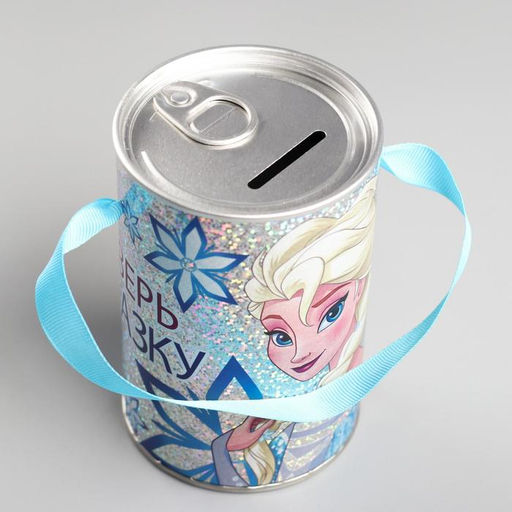 Копилка с голографией, Снежная принцесса, 7.8 см × 7.8 см × 12 см