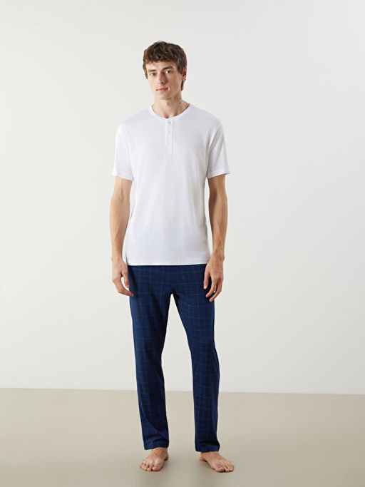 Standart Kal?p Ekose Erkek Pijama Alt