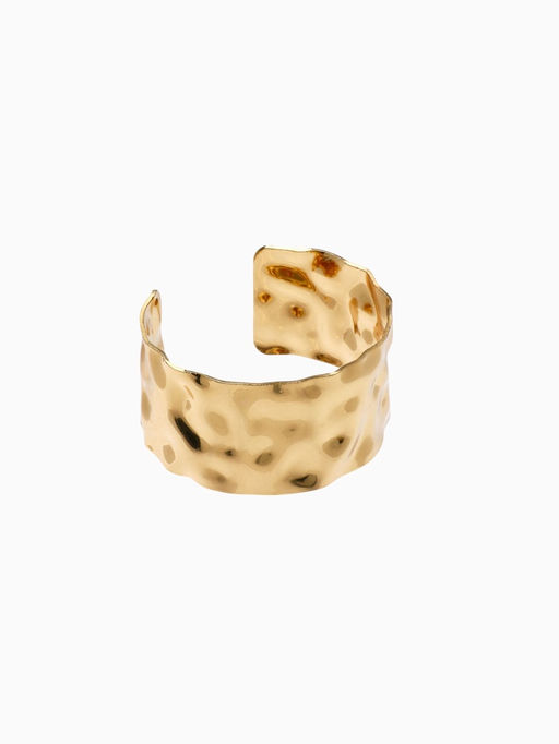 Браслет манжета «Мятый», цвет золото