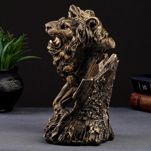 Подставка для бутылки «Лев», под бронзу, 14×19×24 см