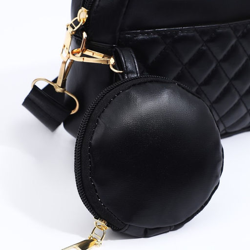 Сумка кросс-боди на молнии, цвет чёрный - Simaland фото 6