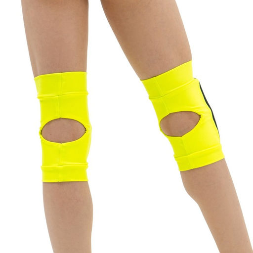 Наколенники для гимнастики и танцев Grace Dance, с уплотнителем, р. XXS, цвет чёрный/лайм  фото 3