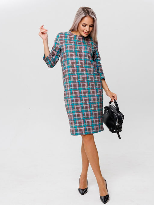 Платье женское П-188 (футер с лайкрой) Синяя - Elenatex фото 18