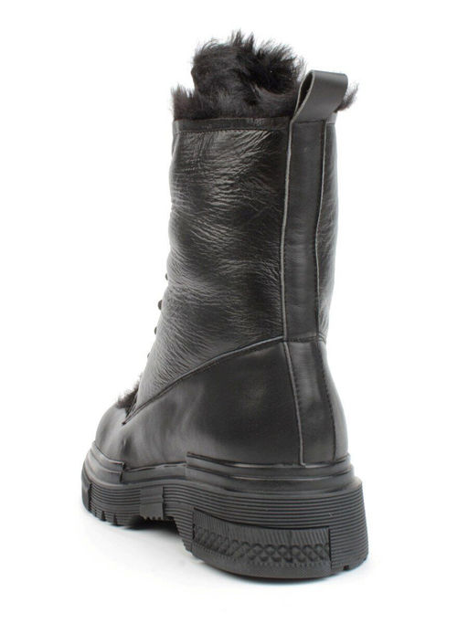 04-YPM5822A BLACK Ботинки зимние женские (натуральная кожа, натуральный мех) - Фабричный китай фото 3