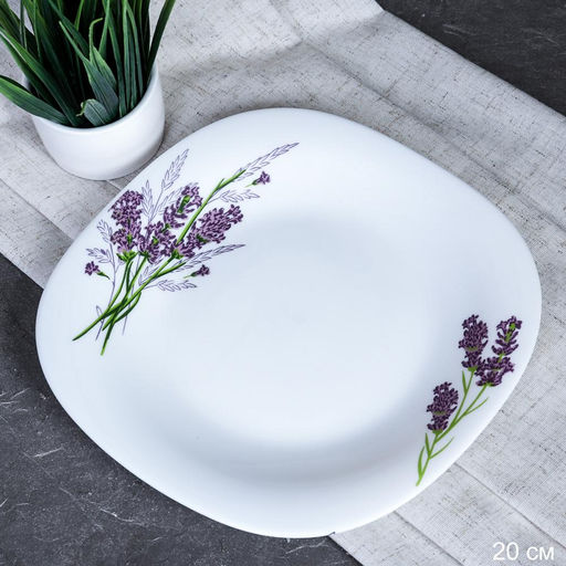 Тарелка квадратная 200 мм / FP-80XN (7131-2) /уп 6/48/ Букет лаванды - ГалеонТрейд фото 5