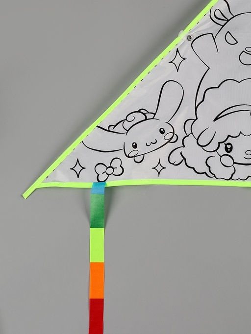 Воздушный змей - раскраска Кролик и друзья, 80 см, 6 фломастеров - Funny toys фото 5