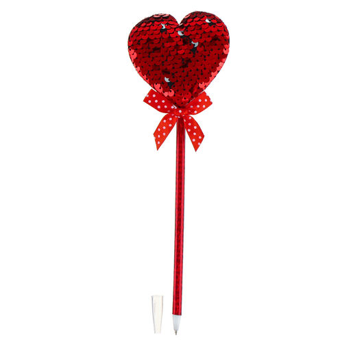 Цена за 12 шт. Ручка Сердечки, с пайетками, синие чернила, МИКС - Simaland фото 9