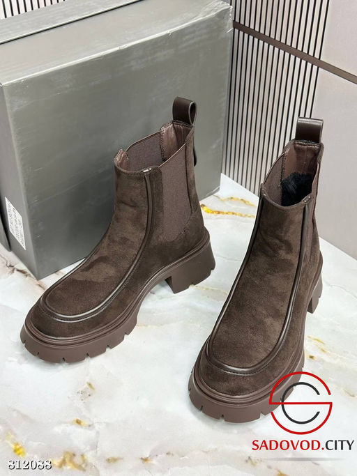 Ботинки женские из натуральной замши