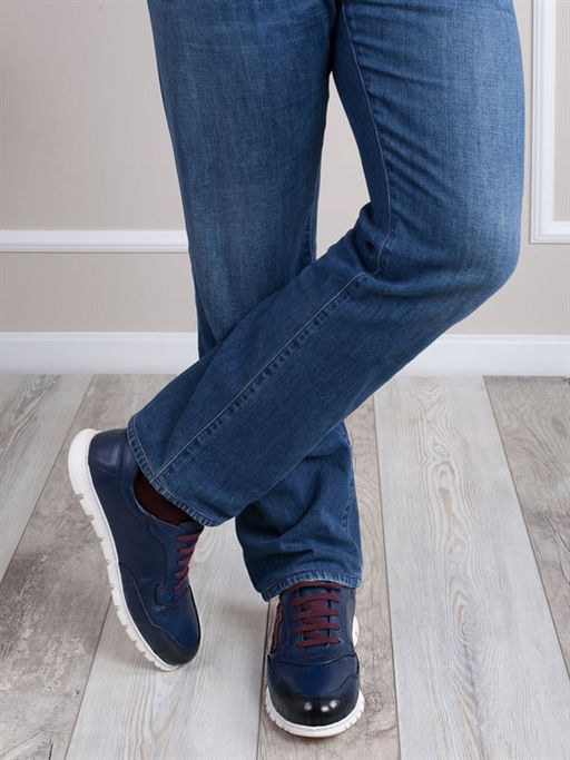 Мужские кроссовки модные, легкие и практичные 1011-53-00 Темно-синий - Piniolo фото 3