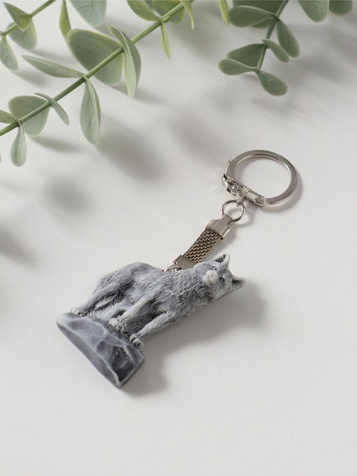 Брелок "Волк на скале" (барельеф), 5,2см