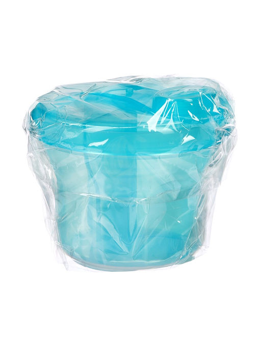 Контейнер для хранения детского питания, 3 секции по 75 мл., 9.5×8.5 см, 225 мл., голубой