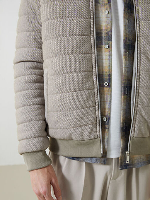 Slim Fit Dik Yaka Erkek Mont
