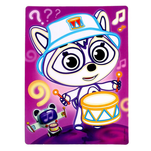 Аппликация из песка «Енотки» «В ритме марша»