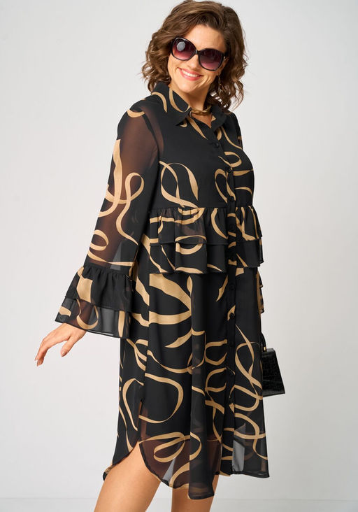 Платье EVA GRANT 7122-Р принт ленты