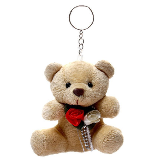 Брелок детский «Мишка с цветами», цвета МИКС