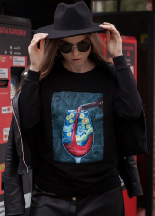 Удлинённый свитшот со вставкой ASTP015, джемпер, футер - Sahar art lab фото 9