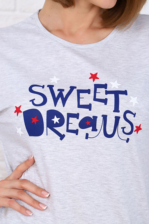 Пижама с брюками, принт "Sweet Dreams" (870-1)