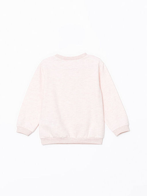 Bisiklet Yaka Bask?l? K?z ?ocuk Sweatshirt - Waikiki фото 3