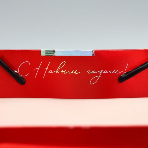 Пакет ламинированный вертикальный Новогодний бант, MS 18 23 10 см - Дарите счастье фото 5