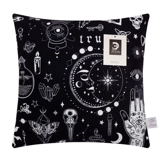 Наволочка декоративная Этель Эзотерика 40х40 см, 100% п/э, велюр  фото 5