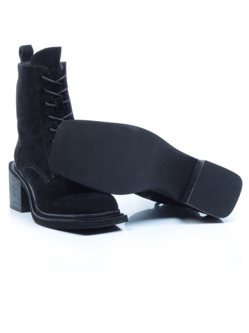 04-SE21W-2B BLACK Ботинки зимние женские (натуральная замша, натуральный мех) - Фабричный китай фото 14