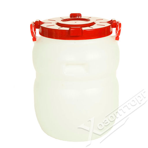 Бочка 60л.белая с широким горлом