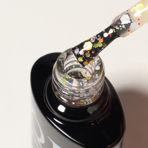 Гель лак для ногтей, MILK GLITTER, 3-х фазный, 8мл, LED/UV, цвет прозрачный (04) - Queen fair фото 7