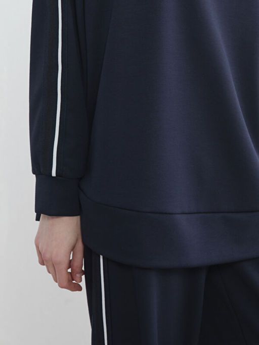 Bisiklet Yaka Oversize Kad?n Sweatshirt Tunik