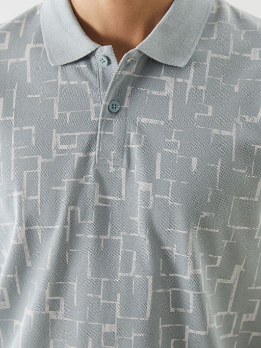 Polo Yaka Desenli Erkek Ti??rt