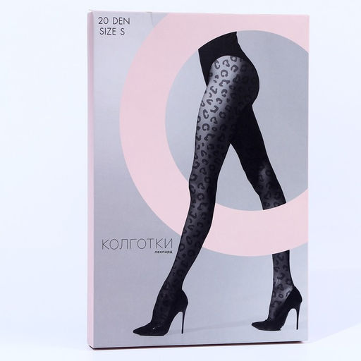 Цена за 2 шт. Колготки женские «Лео», размер S, чёрные