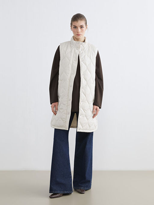 Dik Yaka Kapitone Kad?n ?i?me Yelek