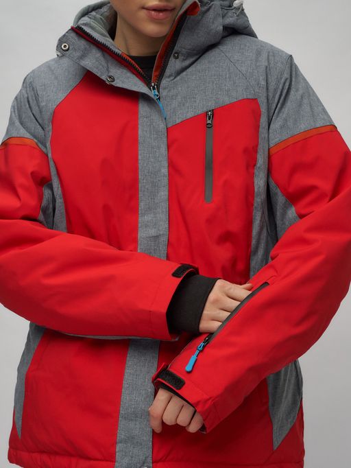 Горнолыжный костюм женский большого размера красного цвета 02272-3Kr - Chunmai фото 11